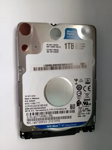 Disco Rígido/HD Interno Western Digital 1 TB WD Para Notebooks, e PC
