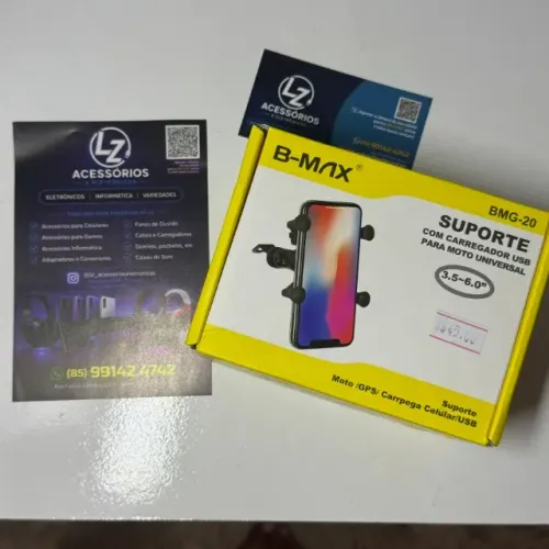 Suporte de Celular para Moto - Garra - com Carregador Usb