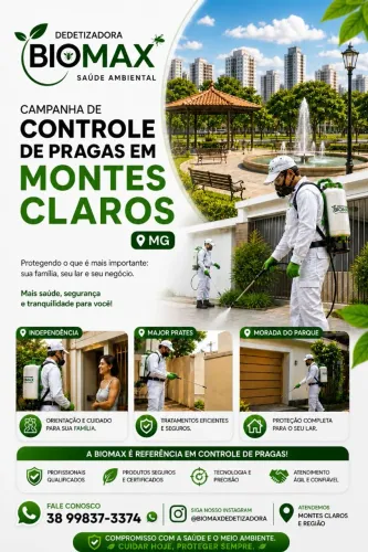 Dedetização em Montes Claros MG - limpeza de caixa dagua - limpeza de lotes - Dedetizadora