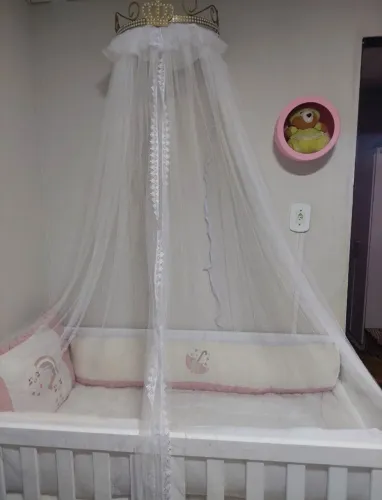 Berço mini cama, colchão, mosquiteiro e kit berço