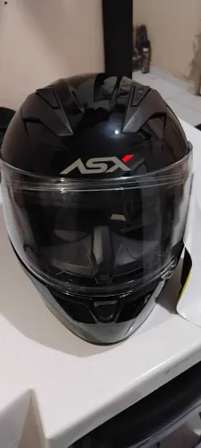 Capacete Asx preto brilhante Tamanho 59/60