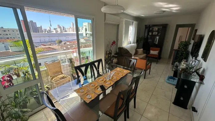 Apartamento à venda 2 quartos dependência vaga Campo Grande Santos