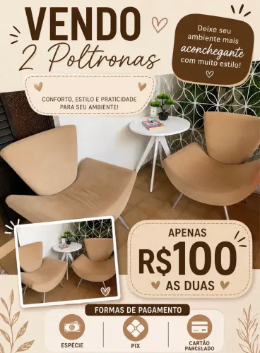 Poltronas decorativas (par)