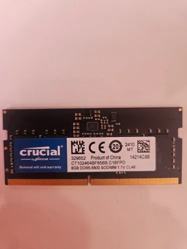 Memória ram ddr5 crucial 5600 8gb notebook