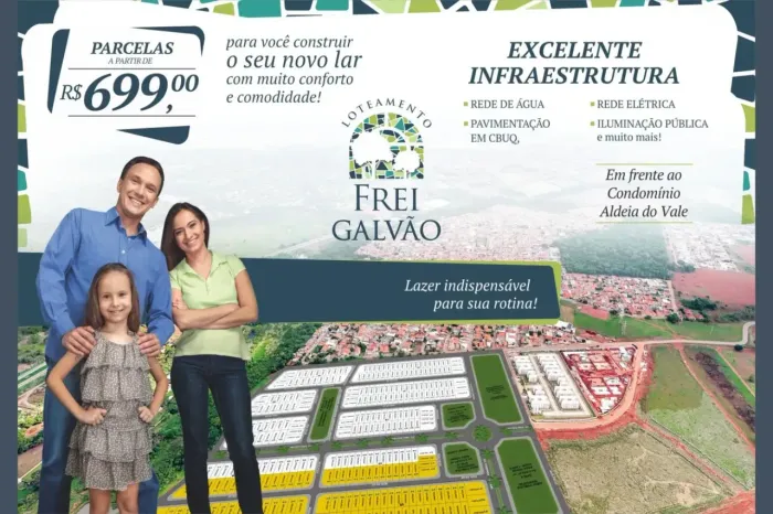 Loteamento Frei Galvão próximo ao aeroporto de Goiânia prestações a partir 778reais