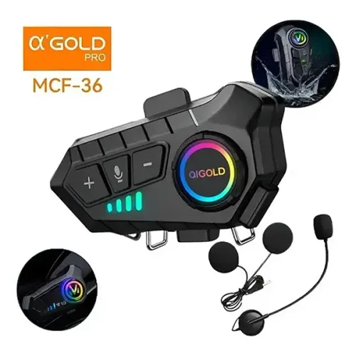Fone de Ouvido para Capacete Bluetooth Soft MIC À Prova d'Água - Alfa Gold