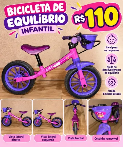 Bicicleta infantil de equilíbrio