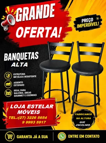 Cadeiras alta cozinha