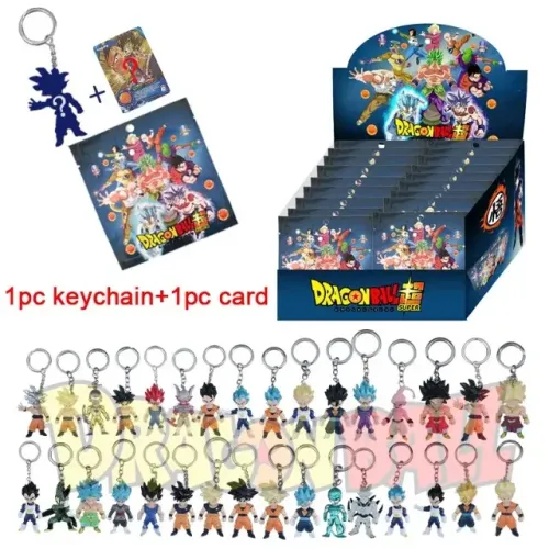 Pacote supresa Dragon Ball chaveiro + pc card com 20 unidades
