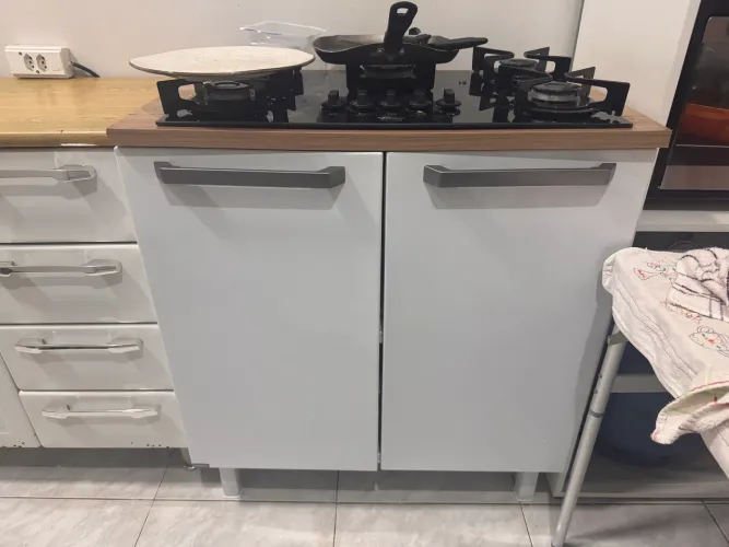 Balcão para cooktop 5 bocas em aço - sem cooktop