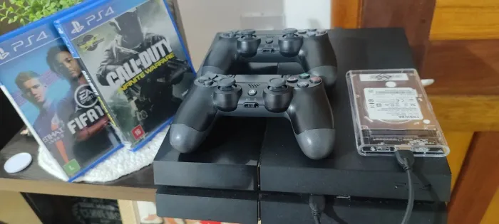 Playstation 4 Fat 500GB com HD externo 1TB