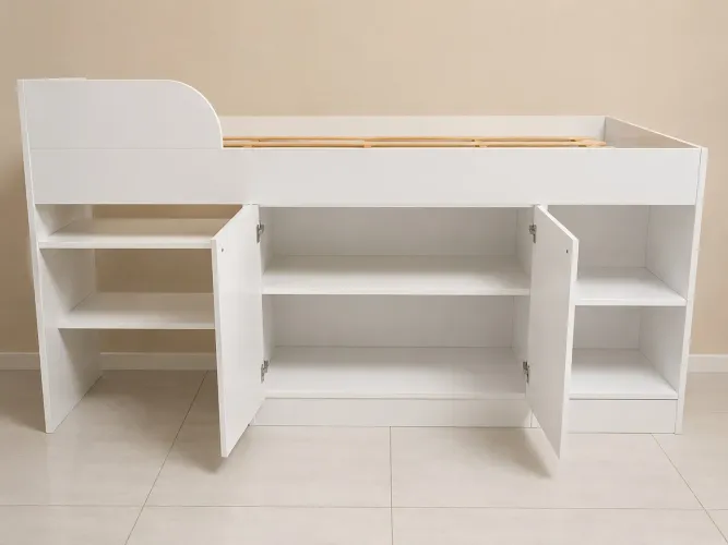 Cama com armário e mesa de estudo, colchão vai de brinde. R$1.000