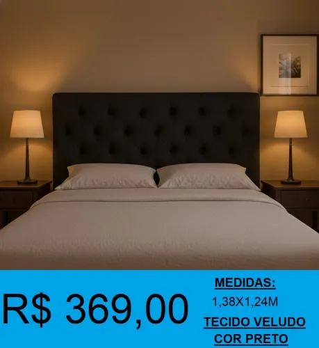 Cabeceira Veludo -  ENTREGA E INSTALAÇÃO GRATUITA EM ATÉ 48 HORAS 