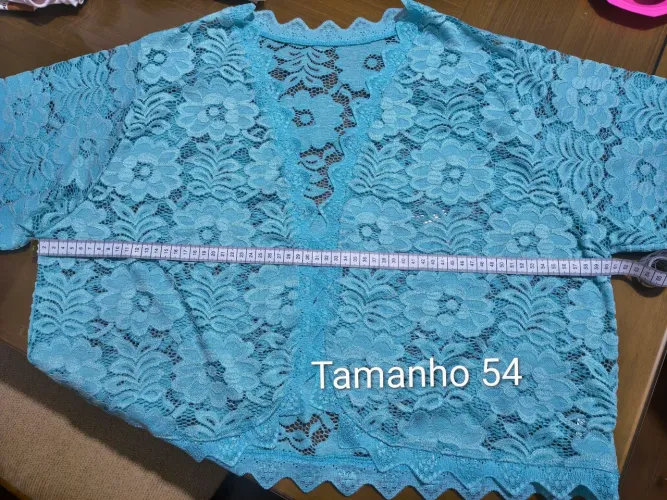 Bolero plus size renda