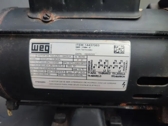 Motor piscina Weq 3/4 cv usado