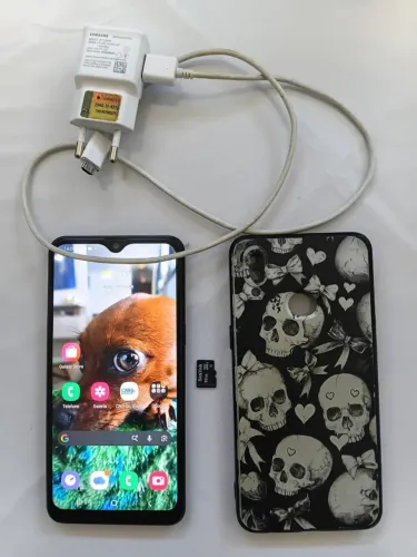 SAMSUNG GALAXY A10S 32GB + CARTÃO 32GB + PELÍCULA + CARREGADOR E CAPA | MUITO CONSERVADO! 