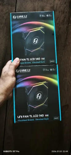 Fan Gamer Lian Li Uni Fan Tl Lcd 140 Preto 140mm Pwm Rgb - 14TLLCD1B