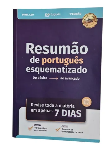 Resumão de Português Esquematizado - REVISE Toda matéria em 7 dias