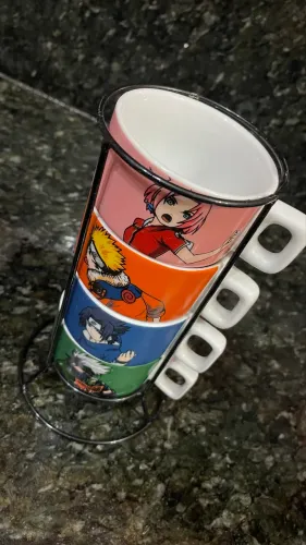 Torre De Canecas Empilháveis Naruto Uzumaki
