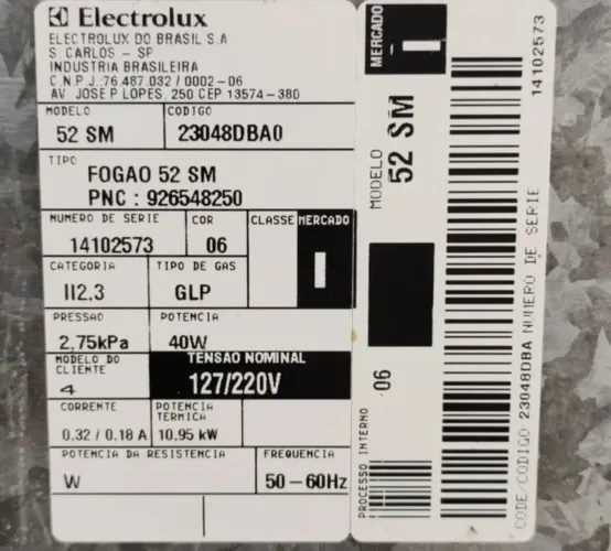 Fogão Electrolux 52sm
