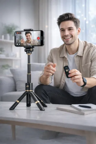 Tripé Estabilizador Celular 1,80m Bluetooth AI A?Gold SLF-22