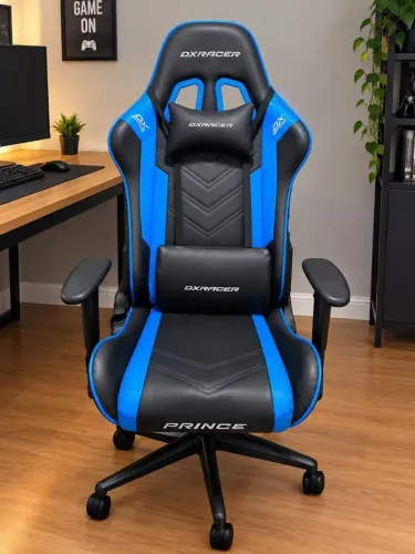 Cadeira Gamer DXRacer Prince Preta e Azul