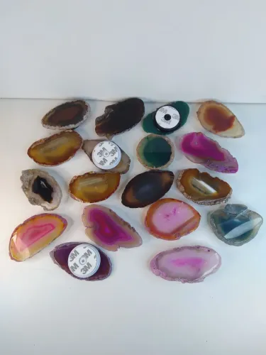 Pop socket pedra ágata colors 