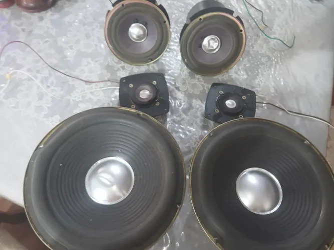 Kit Alto-Falantes Vintage Gradiente 3 Vias (Woofers + Mids + Tweeters) - Ano 1990