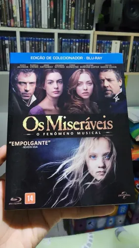 Blu-ray Os Miseráveis + CD + Cards + Livreto Semi Novo 