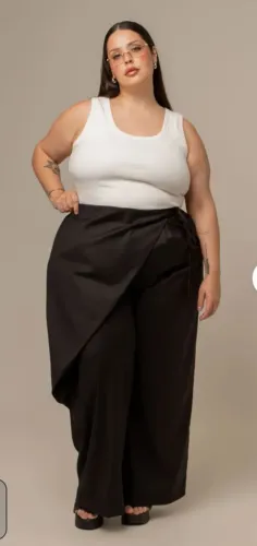 Saia calça alfaiataria Lela Brandão nova - Tam g1