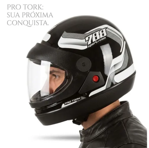 Capacete João Fechado Pro Tork Sport Moto 788 Automático Excelente Custo Benefício Confira