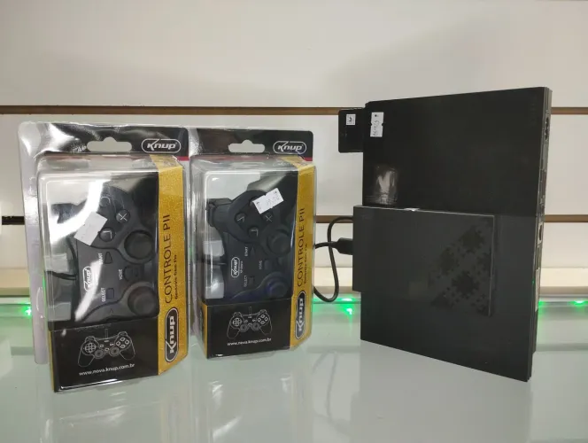 PlayStation 2 Slim + Com 40 Jogos + 1 Controle + Cabos / Loja Física