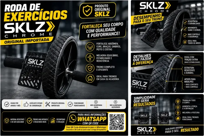 Roda de Exercícios SKLZ Original Importada - Seminova | Core, Abdômen e Braços