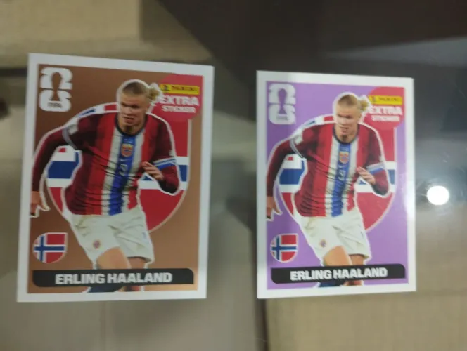 Haaland Extra Sticker Legend versão bronze e bordo copa do mundo 2026
