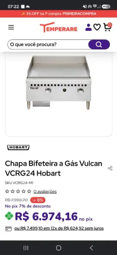 Chapa bifeira Vulcan