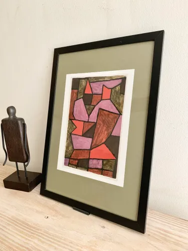 paul klee - double doppe - arte emoldurada 45 x 33 cm - quadro