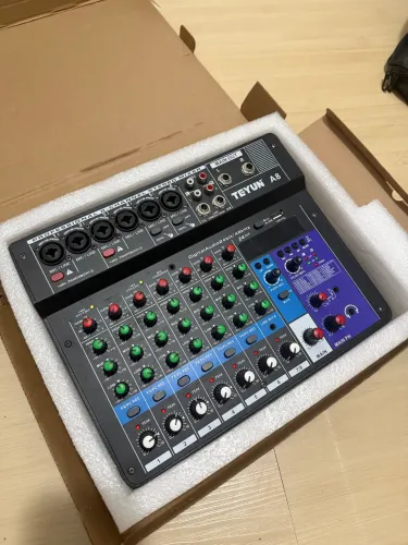 Mesa de Som Mixer TEYUN A8 Profissional 8 Canais - Novo na Caixa