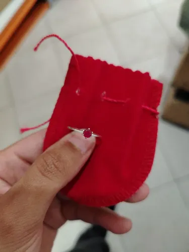 Anel solitário prata 925