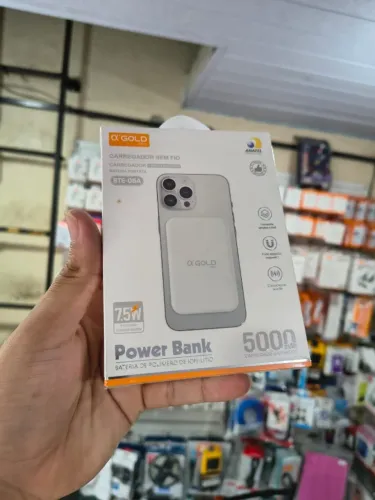Carregador Portátil Indução Sem Fio 5.000mAh A'Gold BTE-A06A