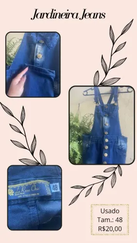 Jardineira Jeans 