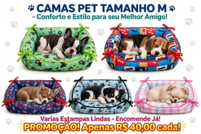 CAMAS PARA PETS NA PROMOÇÃO