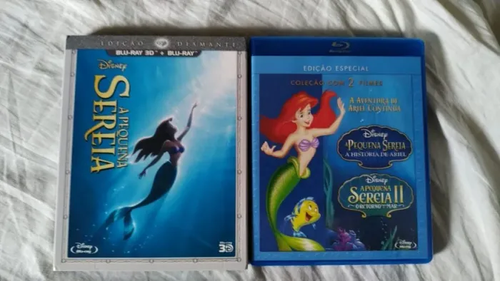 Bluray A Pequena Sereia (3d + 2d) + A Pequena Sereia 2 E 3