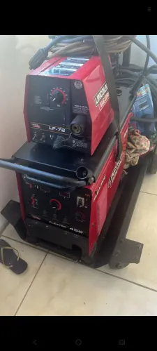 Conjunto de Solda Industrial Lincoln Electric (Flextec 450 + Alimentador LF-72)