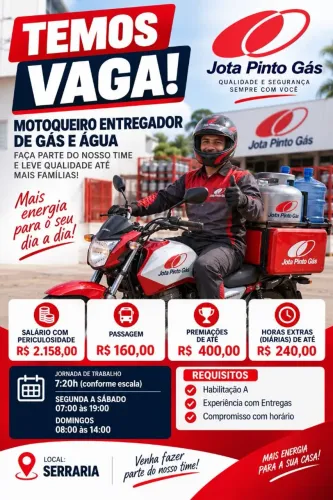Entregador de gás e água