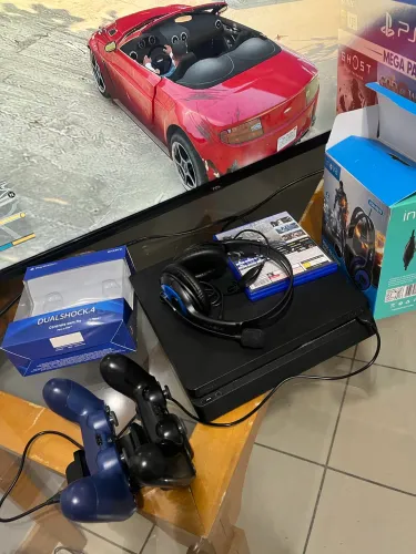 Ps4 slim 1tb 2 controles jogos e acessórios