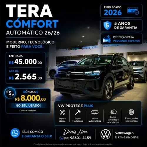 Volkswagen Tera Comfort 1.0 170 TSI Flex 12V 5P AUT 2026