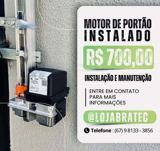 Motor para portão de elevação de 1/4 de HP 8 segundos (instalado)