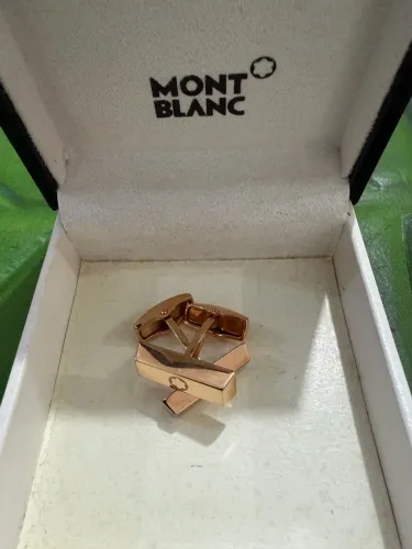 abotoaduras montblanc ouro rosé