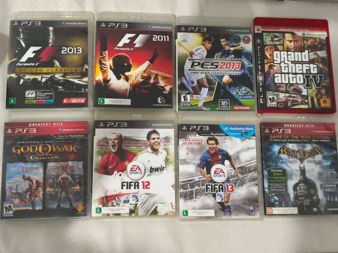Lote de jogos mídia física de ps3