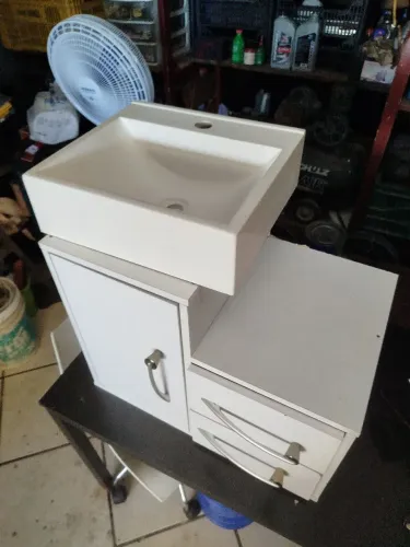 Cuba lavabo banheiro com gabinete 150